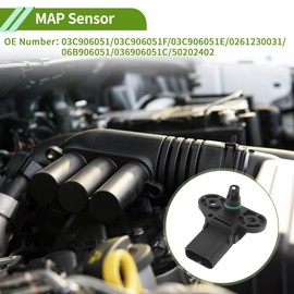 Hihaha Manifold Absolute Pressure MAP Sensor for VW Caddy 2.0 EcoFuel 2004-2015 No.03C906051/03C906051F/03C906051E/0261230031/06B906051/036906051C 1 Pc