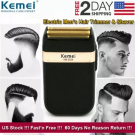 Unbranded KEMEI 2024 Electric Shaver Trimmer Razor Rechargeable Hair Beard Shaving Machine - Kemei- 2024