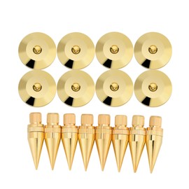 8 Pairs 6 x 36MM Copper Speaker Spike Isolation Stand   Base Pad Feet Mat