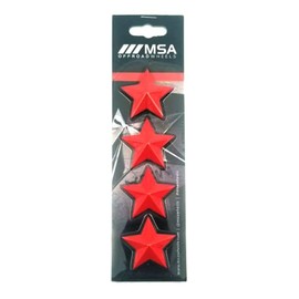 Set of 4 MSA Red Stars (Fits All MSA Wheel Caps Except M16)