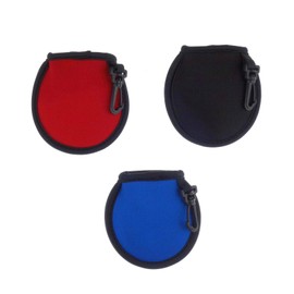 Zelerdo Zelerdo 3 Pack Portable Pocket Golf Ball Washer Golf Ball Cleaner Pouch (Black Blue Red)