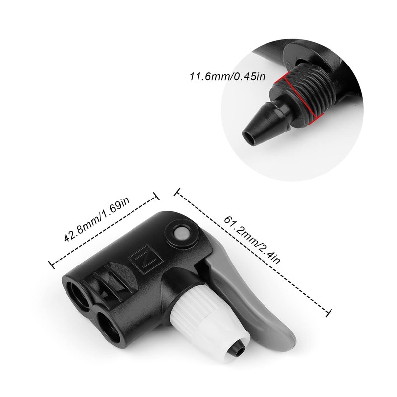 DIYCUT Pump Head Bicycle Pump, Replacement Bicycle Pump Adapter, Bicycle