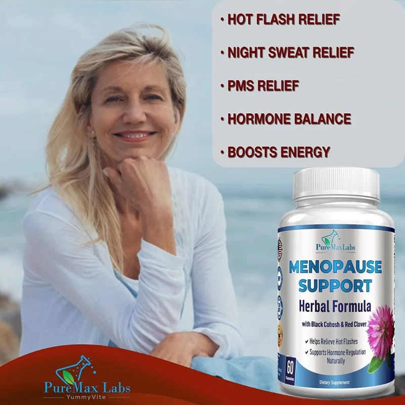 Suplemento Natural Para La Menopausia 60 Capsulas Hecho Usa