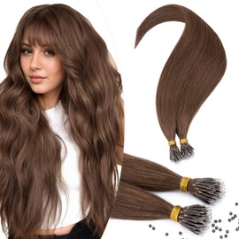 TESS Nano Ring Hair Extensions Real Human Hair Nano Beads Tip Included
