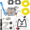 ZAMDOE C1Q-W37 Carburetor Kit for Husqvarna 125B 125BX 125BVX 28CC
