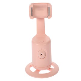 Mikinona Intelligent Gimbal Phone Stand Phone Holder Face Following Shot Stand Desktop Mount Live Multi-Functional Low Power Consumption Pink