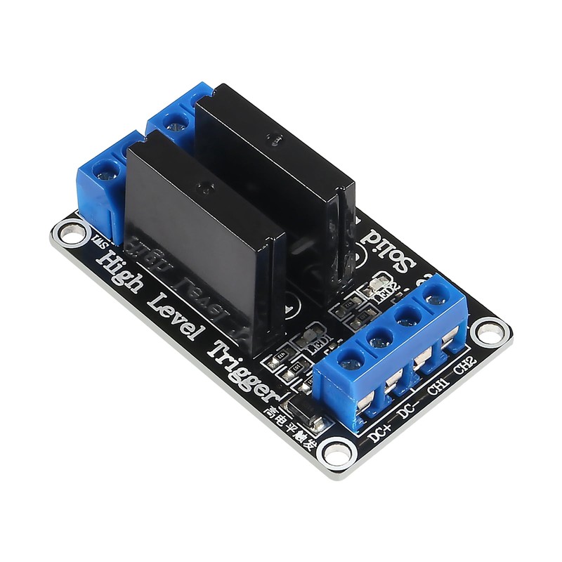 XIITIA 2pcs 5V 2 Channel 2A Solid State Relay Module