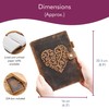 Embossed Heart Genuine Buffalo Leather Refillable Journal - Handcrafted Notebook