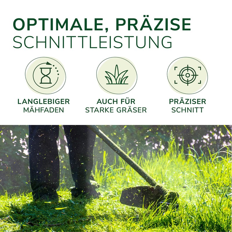 Natursache Trimmer Line for Grass Trimmer, Orange, Round, 1.6 mm