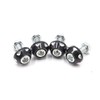MACHSWON 4Pcs Black Aluminum Alloy Decorative License Plate Bolt Screw