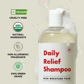 JAYU PET Daily Relief Shampoo - Vet Approved EVE Vegan Dog Shampoo for Sensitive Skin (10.1oz)