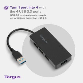 Targus Adaptador Multipuertos USB 3.0 - Negro