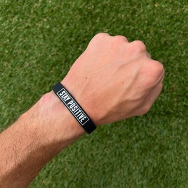 Elite Athletic Gear STAY POSITIVE Wristband - Size: STANDARD - 8"