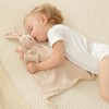 insular Bunny Lovey Blanket for Boys and Girls, Organic Cotton