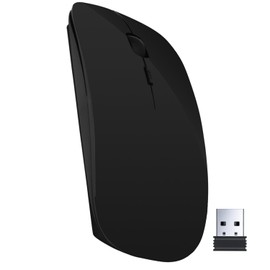 UrChoiceLtd® 2.4 GHz Wireless Mouse Slim 1600 DPI Wireless USB Optical Ergonomic Mini Mice for PC Laptop Computer