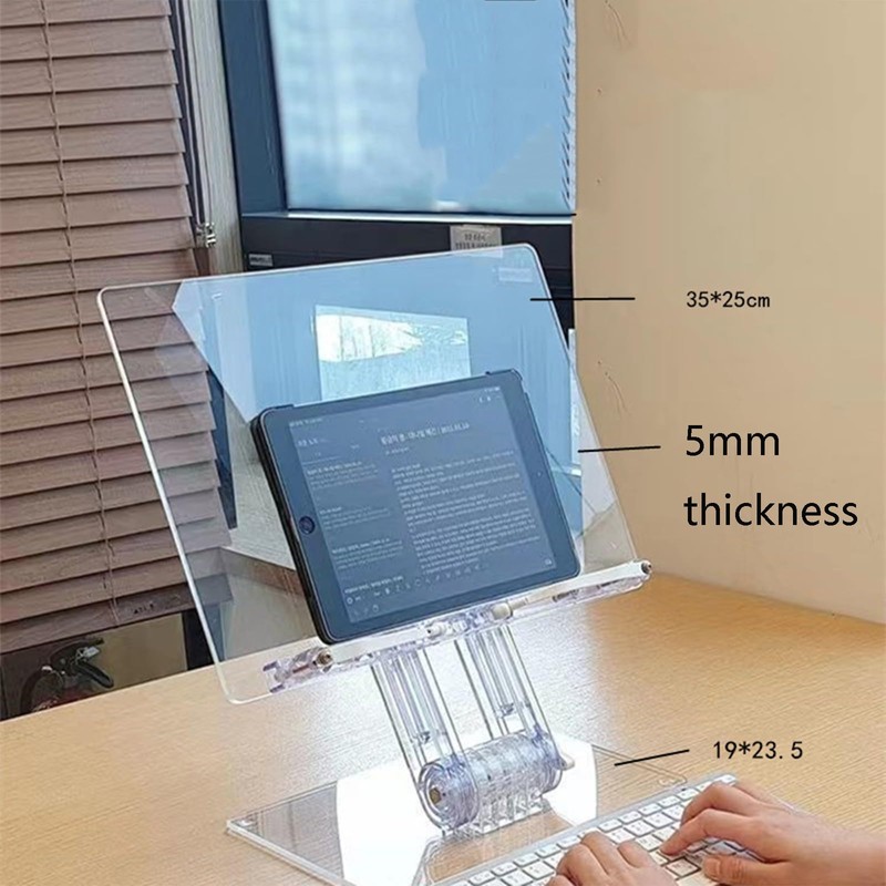 Cozioz Acrylic Laptop Stand - Adjustable Height, Foldable & Portable