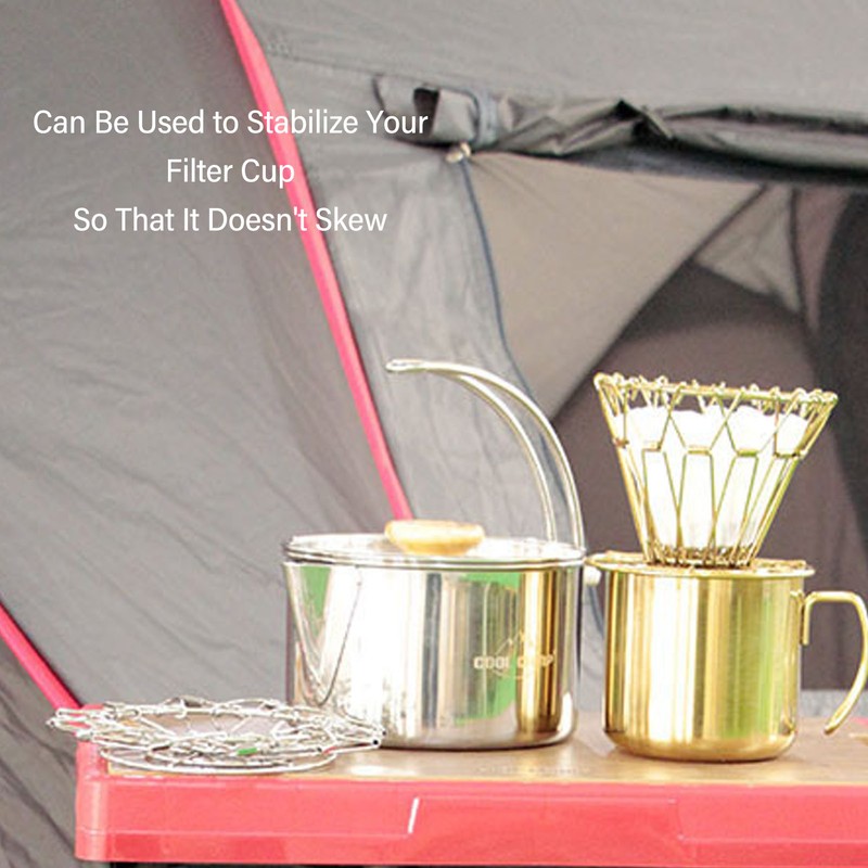 Folding Coffee Drip Rack Stainless Steel Handheld Coffee Filter Cup
