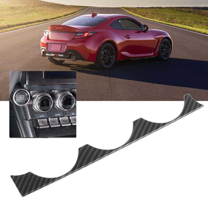 Car Air Conditioning Knob Panel Frame Trim Carbon Pattern Smooth