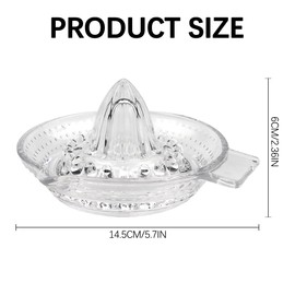 DOERDO Lemon Squeezer Fruit Hand Squeezer Hand Juicer with Handle, Dishwasher Safe, Heavyweight Glass