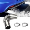 DYOUEN 25 mm Exhaust Pipe Angle Connector Stainless Steel Diesel