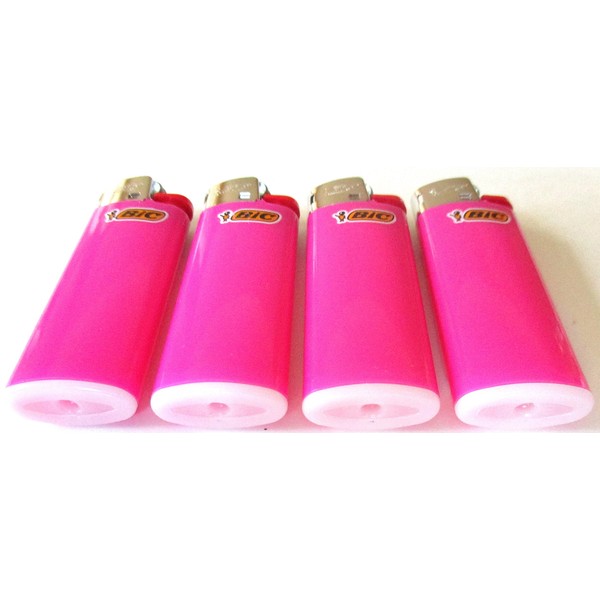 Bic Mini Hot Pink Lighters Lot of 4