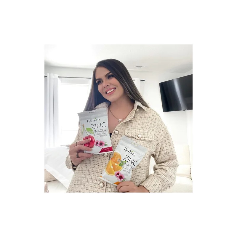 Herbion Pastillas Zinc Equincea Vitamina C Sabor Cereza 125 Na