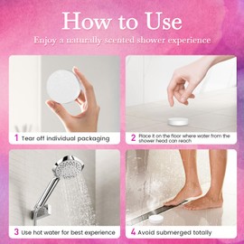 2SET Shower Steamers Aromatherapy for Women or Men, 10 Scents Organic Shower Bombs, Relaxation with Organic Essential Oils, Birthday Self Care Gift for Women