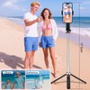Vemfay 2 in 1 Selfie Stick Anti Shake Retractable Bluetooth