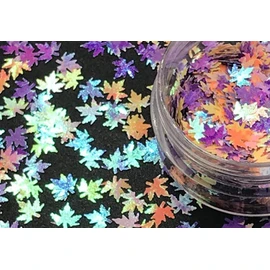 Nail Art Autumn Maple Leaf Varigated 5mm (3102 Tooti - orange purple pink)