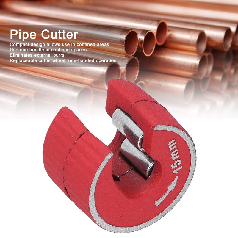 Pipe Cutter, Tube Cutter 15mm Replaceable Cutter Wheel for Copper