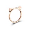 18k Rose Gold Plated Titanium Cat Ears Ring Cat Shape