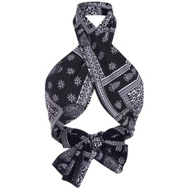 ZAFUL Women's Chain Print Multiway Crop Tank Top Cutout Bohemian Floral Wrap Top