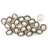 Craftisum 20 pcs Vintage Shield Shape Black Enamel Metal Sewing
