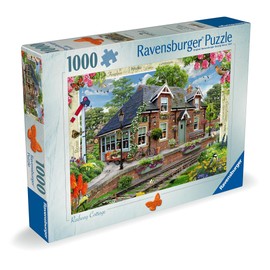 Ravensburger Country Cottage Collection No.13 Railway Cottage 1000 Piece Jigsaw Puzzles for Adults and Kids Age 12 Years Up