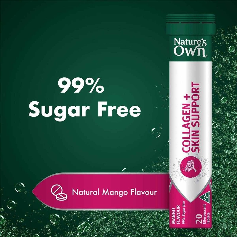 Nature's Own Magnesium + Skin Support Effervescent with Collagen, Biotin,