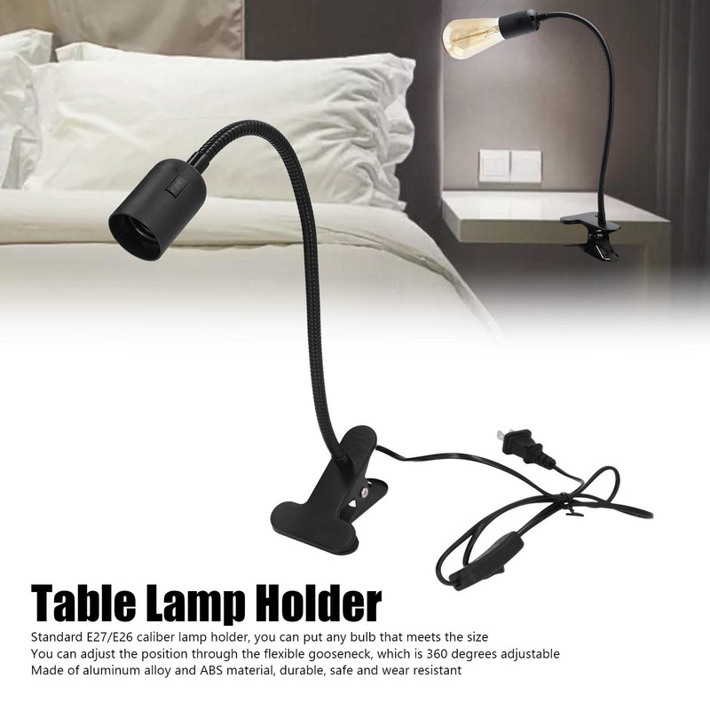 Milltrip E27/E26 Clip Desk Lamp Light Socket, Desk Light Adapter