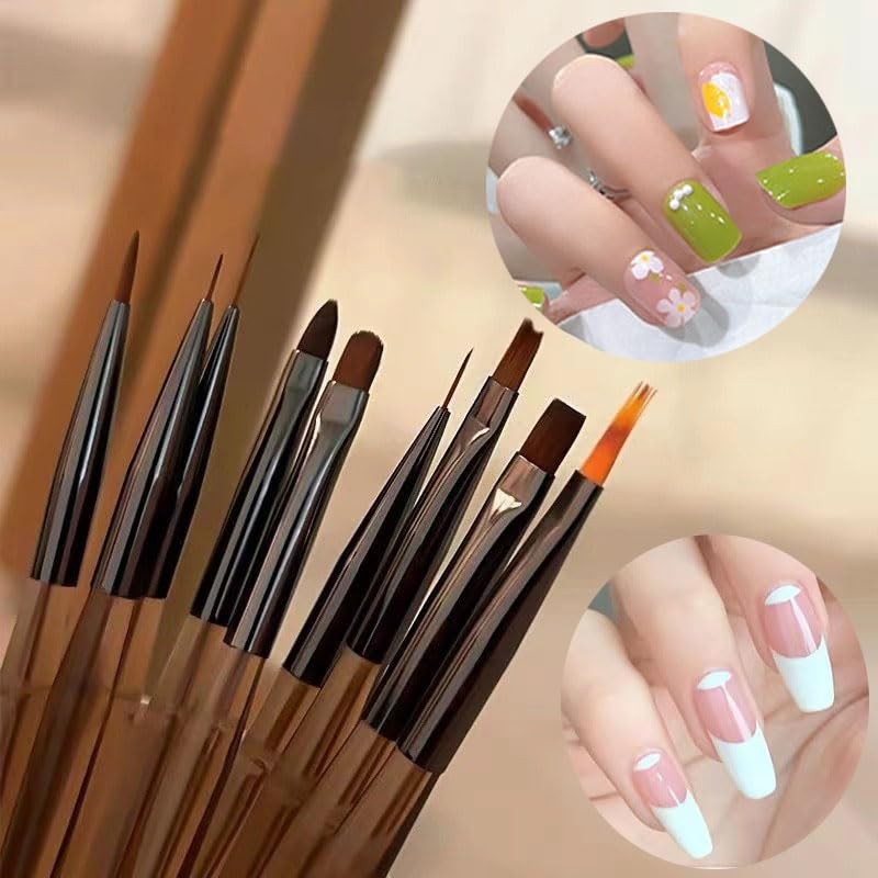 LUYING Nail Set Gel Nail Painting Brushes Acrylic Liquid Square,