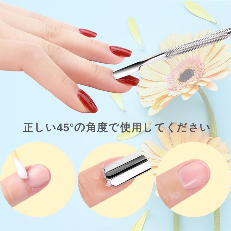 LeTradeJP Cuticle Pusher Nail Tool Set of 1 Durable Rust