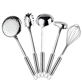 RJ Legend Kitchen Utensil Stainless Steel Cooking Utensils Set (9 Pieces)