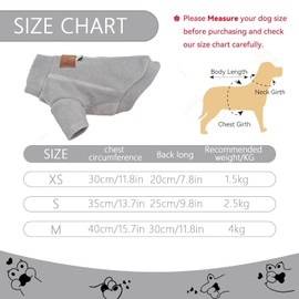 Sinirttou Dog Sweaters Small Dogs, Sweatshirts Dog Clothing, Jumper Dogs Small, Pet Warm Coats Cotton with a Soft Texture for Puppies, Medium Dogs, Cats (M)