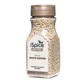iSpice Whole White Peppers Spices and Seasonings for Cooking, 7.3Ounce White Peppercorns Seasoning, Fine And Gluten Free Whole pepper white Seasoning (208g-Pack Of 1)