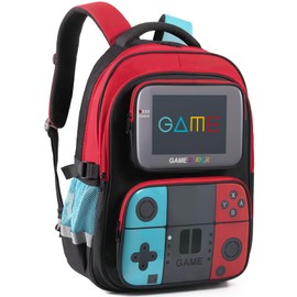 Beaulyn Gamer Backpack for Boys, School Bookbag for Elementary & Middle School Students - Travel mochilas escolares para nios Book Bags for Ages Kids 6-18