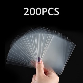 200 Pack Transparent Card Bag Trading Card Game Collection Waterproof and Tear Resistant Suitable for Cards etc