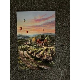 Thomas Kinkade Postcard Peaceful Valley Vineyard