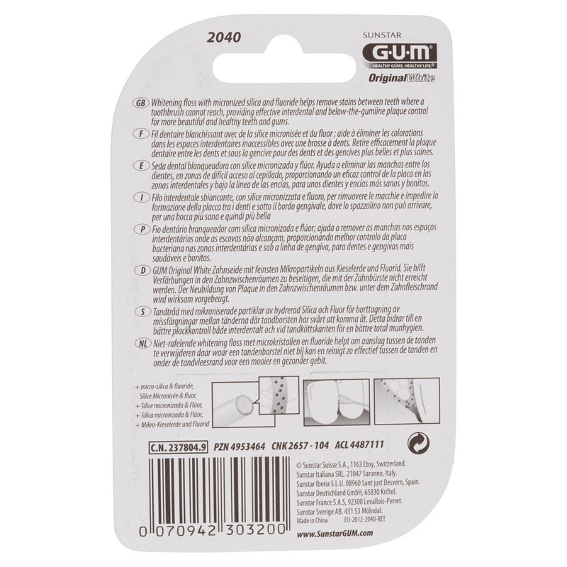 Sunstar Gum Original White 30 m Floss