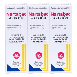 Nartabac Auxiliar En Tratamiento Del Tabaquismo 30ml 3 Pack