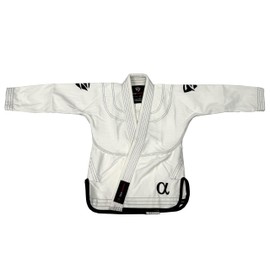 Zed Honra - Men's Alpha Gi - Premium BJJ Kimono, Durable Pearl Weave and Rip Stop, Includes White Belt and Bag | White | A1