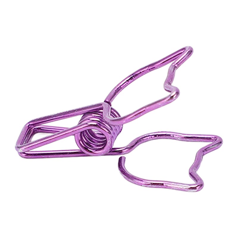 100pcs Cat Binder Clips Cute Cartoon Strong Clamping Force Metal