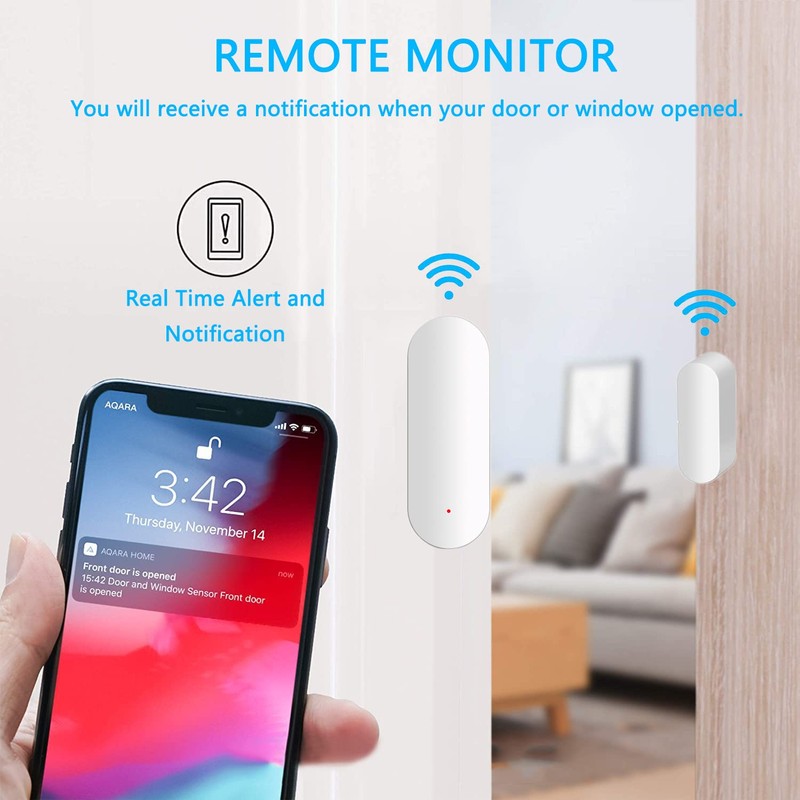 WiFi Door Sensor, Intelligent Window Contact Sensor, Wireless Window Door