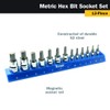 Titan 85531 13-Piece Metric Hex Bit Socket Set, Magnetic Socket